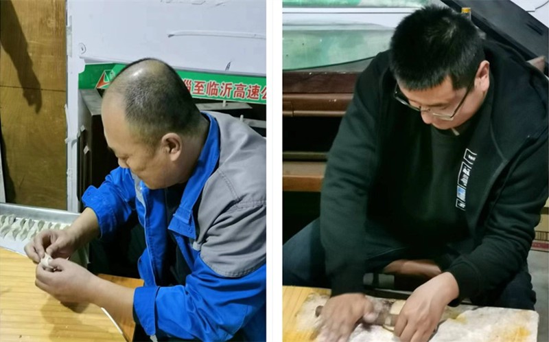 第五區(qū)域項目部冬至小團圓，吃上熱餃子