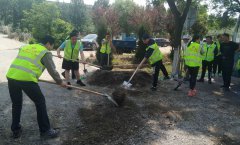 淄博市公路管理局領導考察慰問博沂路施工一線