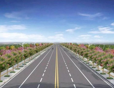 山東正在建設(shè)的一條高速公路，全線長(zhǎng)292.5公里，分兩部分建設(shè)